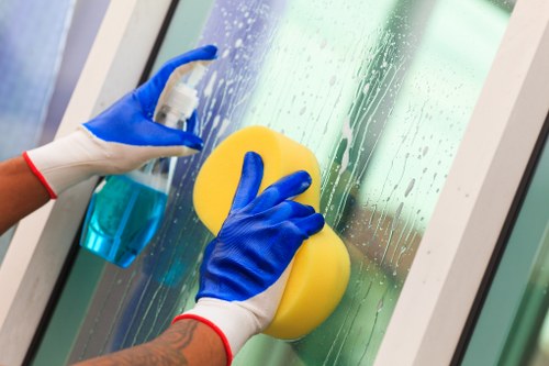 Professional window cleaning in NW1 on a residential building